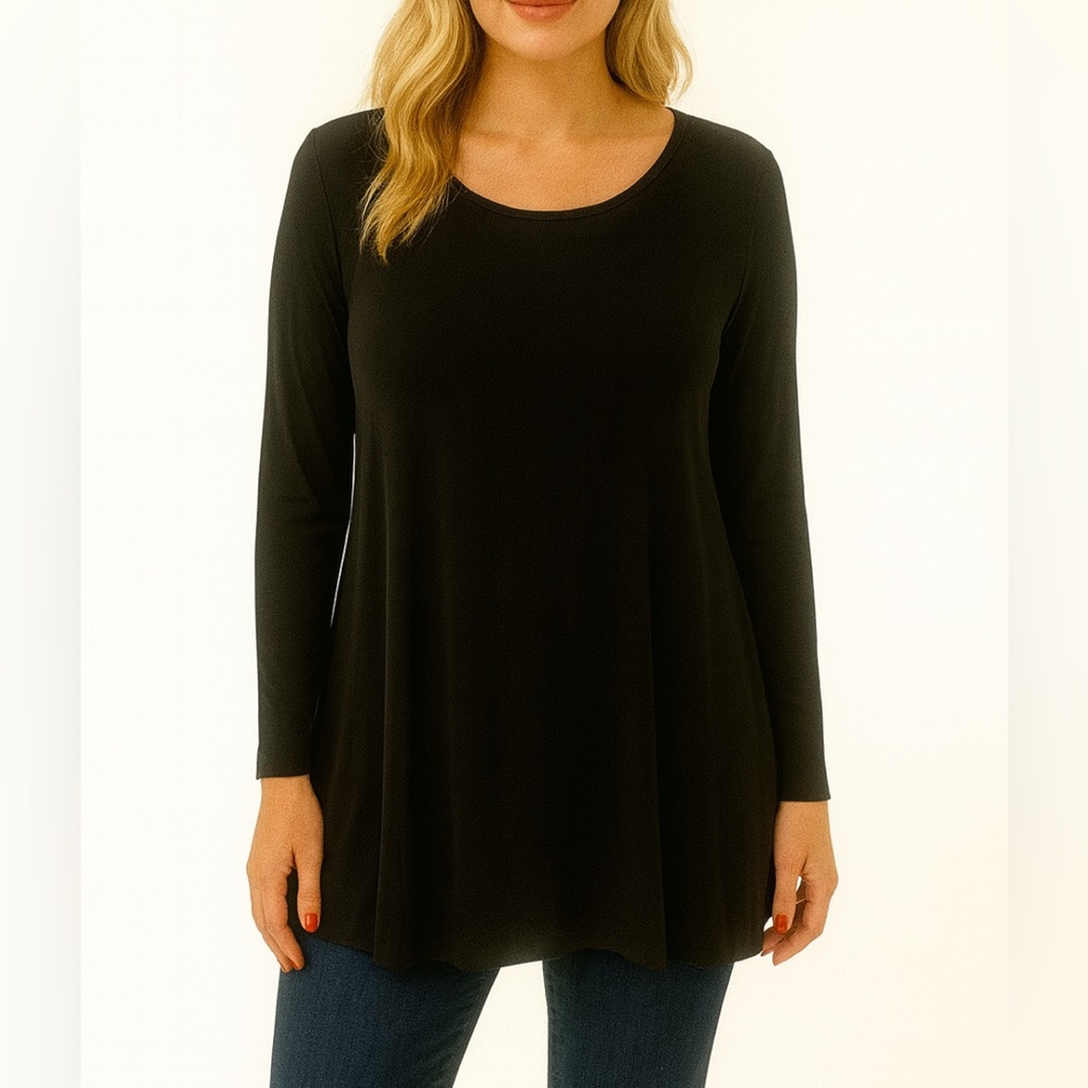 Willi Smith Black Long Sleeve Tunic Top – Size L